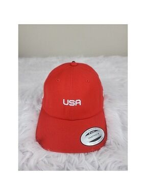 Hurley Team USA Olympics Adjustable Strapback Cap Hat Red One Size New With Tags